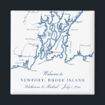 Aimant Newport Rhode Island Destination Mariage Faveur<br><div class="desc">Commande rapide et facile ! Ces magnets de carte Newport, RI font les faveurs de mariage Newport pour inclure dans votre destination de Rhodie Island des sacs d'accueil de mariage. Déplacez le coeur en cliquant sur "Editer à l'aide de l'outil de conception" sous "Personnaliser". Parfait pour tous les grands sites...</div>