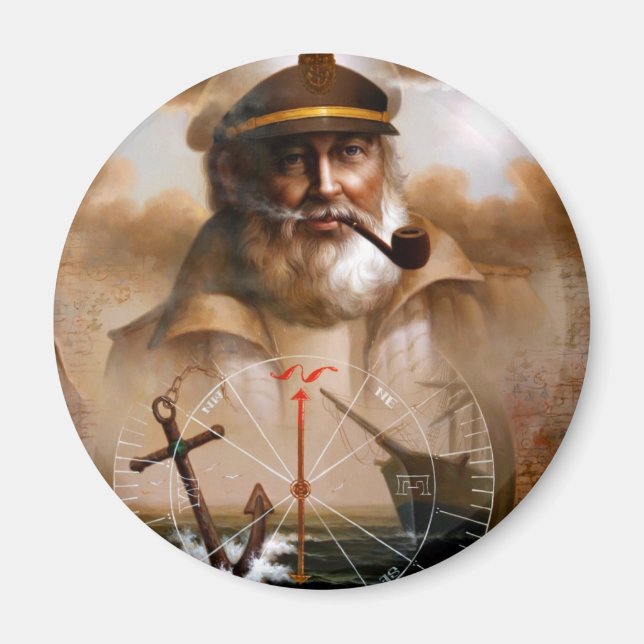Aimant NEWS & Map Capitaine 5 ou Capitaine de mer (Devant)