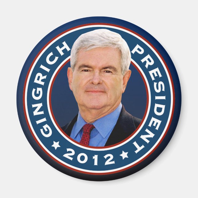 Aimant Newt Gingrich Conservateur pour le président (Devant)