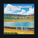 Aimant Ngorongoro Tanzanie Flamant rose sauvage<br><div class="desc">Les rhinocéros noirs du parc national du cratère de Ngorongoro sont une espèce rare dont la présence à Ngorongoro a eu un impact important sur l'industrie touristique en Tanzanie. Le cratère de Ngorongoro, site classé au patrimoine mondial de l'UNESCO en Tanzanie, est une merveille géologique et un paradis faunique. Cette...</div>