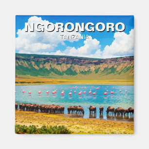 Aimant Ngorongoro Tanzanie Flamant rose sauvage