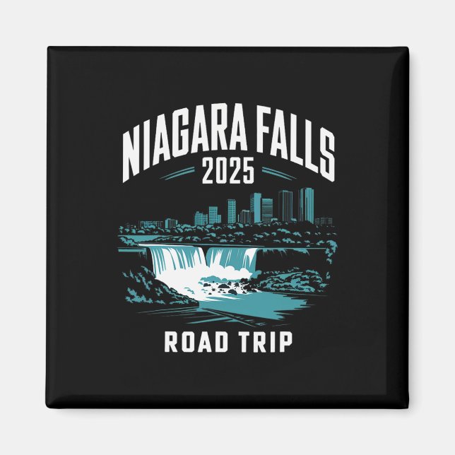 Aimant Niagara Falls Road Trip 2025 Voyage en famille ami (Devant)