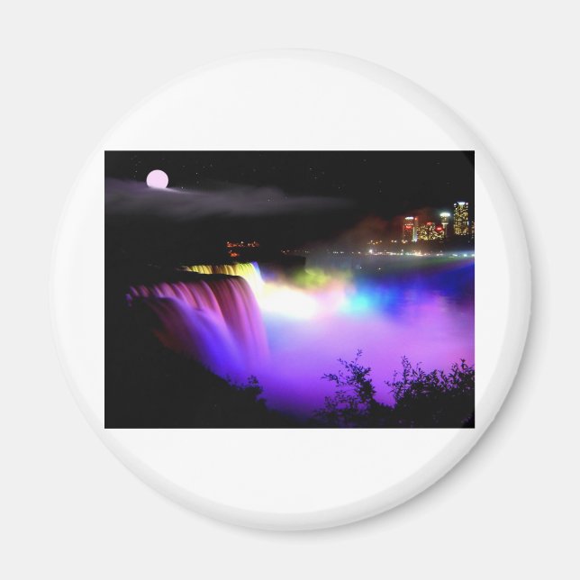 Aimant Niagara-Falls-sous-projecteurs-la nuit (Devant)