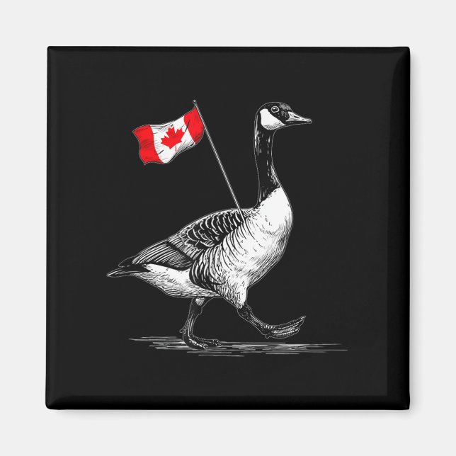 Aimant Nice Canada Animal Avec Drapeau Pour Les Amateurs  (Devant)