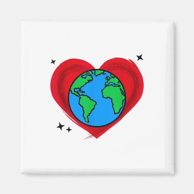 Aimant Nice Mère Planète Terre Protection De l'environnem (Devant)