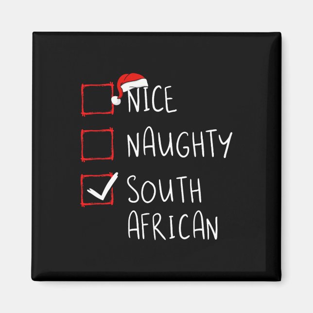 Aimant Nice Naughty Afrique du Sud Noël Afrique du Sud (Devant)