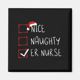 Aimant Nice Naughty Er Nurse Liste de Noël Père Noël X