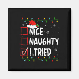 Aimant Nice Naughty I Trié Liste de Noël Père Noël Fu