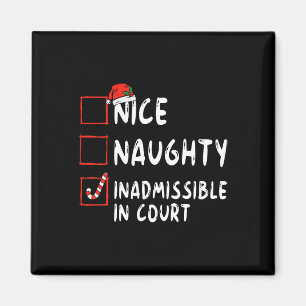 Aimant Nice Naughty Inadmissible Dans La Liste De Noël Du