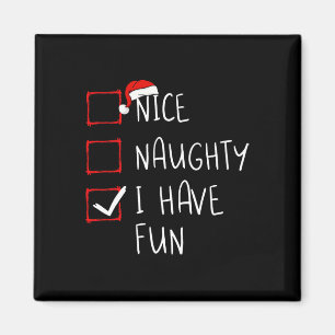 Aimant Nice Naughty J'Ai Amusant Noël Liste Noël Noël Noë