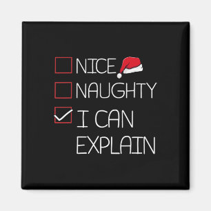 Aimant Nice Naughty Je Peux Expliquer Le Pyjama De Noël D