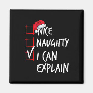 Aimant Nice Naughty Je Peux Expliquer Liste de Noël Père