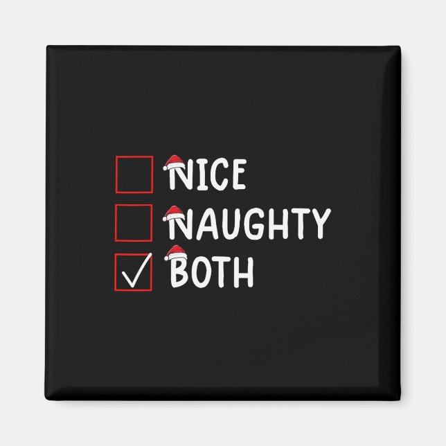 Aimant Nice Naughty Les Deux Mignons Noël (Devant)