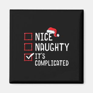 Aimant Nice Naughty Sa liste de Noël compliquée
