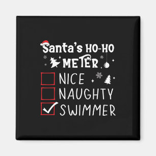 Aimant Nice Naughty Swimmer Liste de Noël Natation Amusan