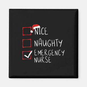 Aimant Nice Naughty Urgence Infirmière Liste de Noël Er X