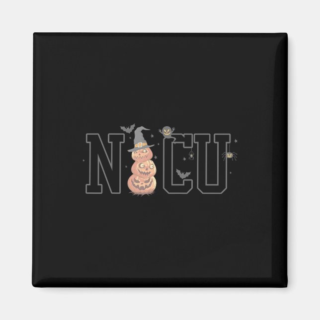 Aimant Nicu Boo Crew Citrouille Éffrayant Funny NICU Nurs (Devant)