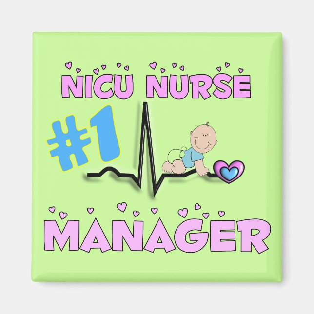 Aimant NICU Nurse Manager Cadeaux (Devant)
