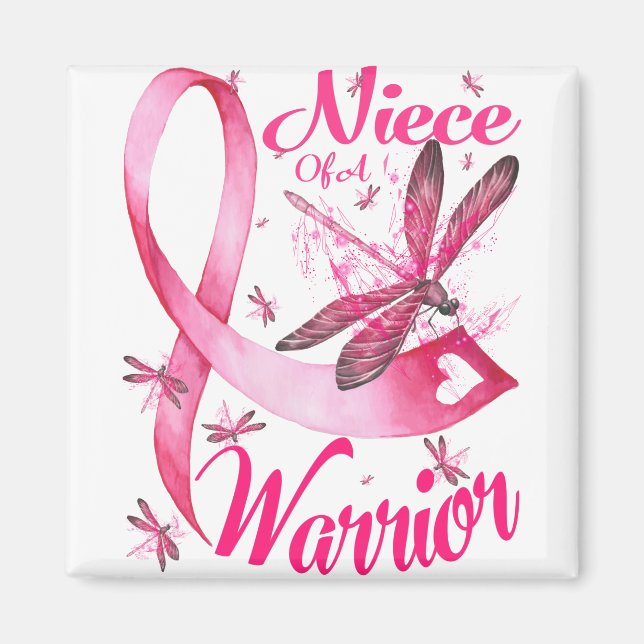 Aimant Nièce d'un guerrier libellule cancer du sein (Devant)
