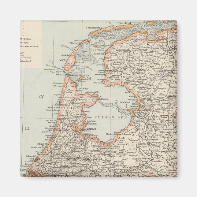 Aimant Niederlande - Carte Pays-Bas (Devant)