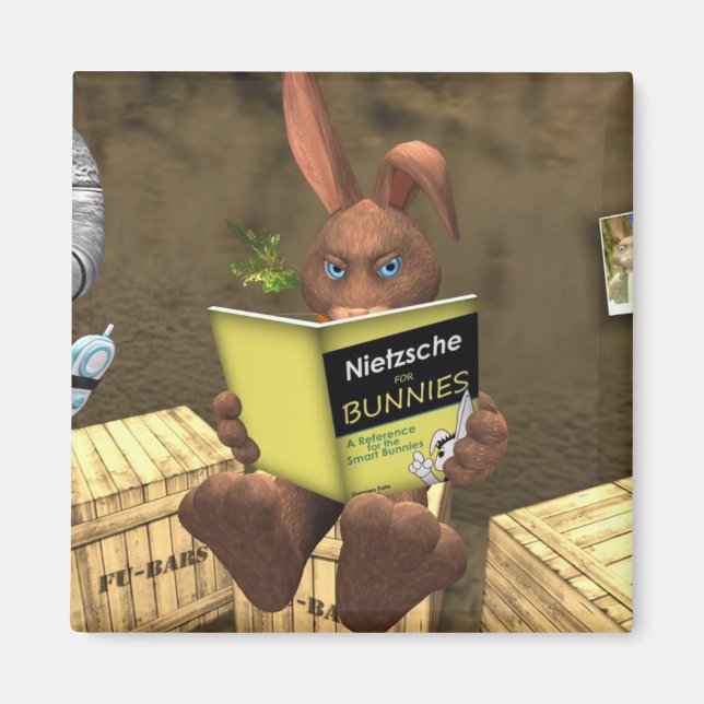 Aimant Nietzsche Pour Bunnies Tiny Nation (Devant)