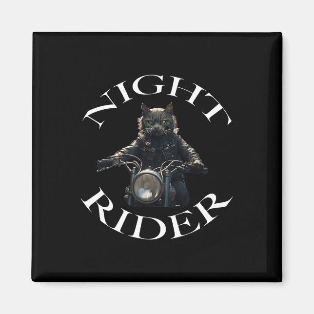 Aimant Night Rider Mauvais Chat (Devant)