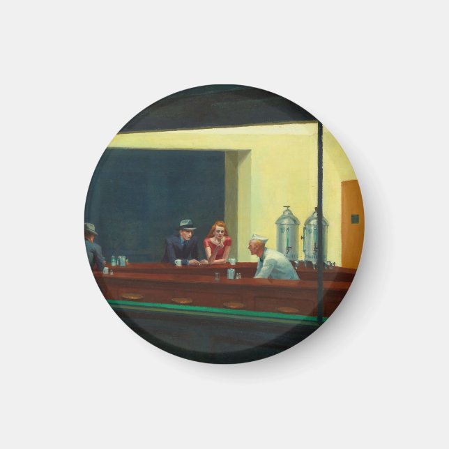Aimant Nighthawks peinture par Edward Hopper  (Devant)