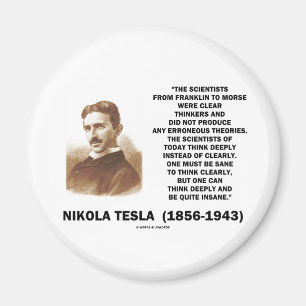 Aimant Nikola Tesla Des Penseurs Claires Ont Volé À Pense
