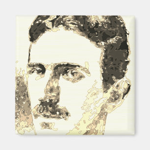 Aimant Nikola Tesla Dessin À Sepia