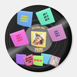 Aimant N'IMPORTE QUELLE Année Née 60s les années 70 Vinyl