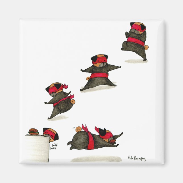 Aimant Ninja Carlin Snack Attaque ! (Devant)