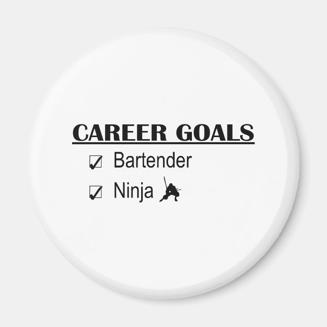 Aimant Ninja Objectifs de carrière - Bartender (Devant)