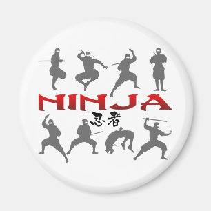 Aimant Ninja Pose Silhouette