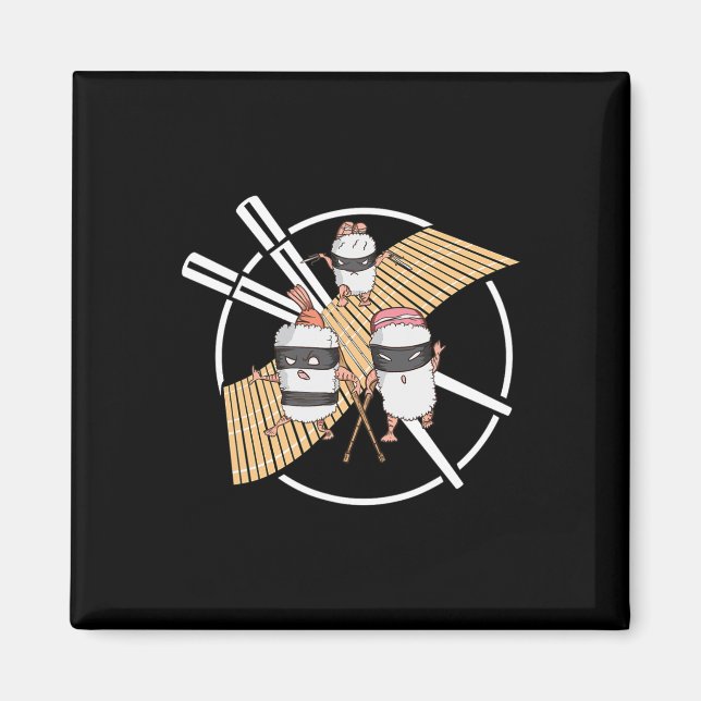 Aimant Ninja Sushi Commence Une Mission Secourue Karate (Devant)