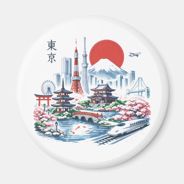 Aimant Nippon Sakura Tokyo Sakura  (Devant)