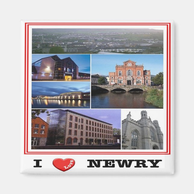 Aimant NIR013 NEWRY "I LOVE", Irlande du Nord, Réfrigérat (Devant)