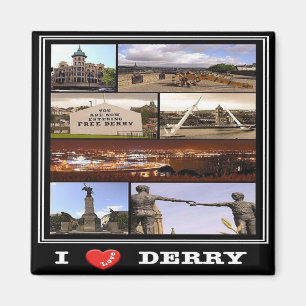 Aimant NIR015 DERRY "I LOVE", Irlande du Nord, Fridge