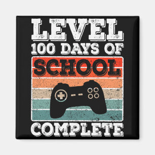 Aimant Niveau 100 Jours D'École Complet Gamer Garçons Vid