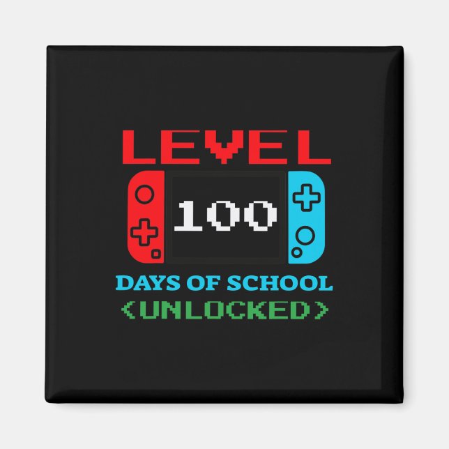 Aimant Niveau 100 Jours D'École Déverrouillé 3 (Devant)