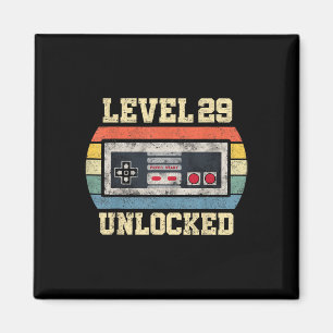 Aimant Niveau 29 Débloqué Cadeau 29 Ans Drôle Gamer 29e