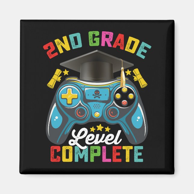 Aimant Niveau 2e année diplômé complet jeu jeu vidéo (Devant)