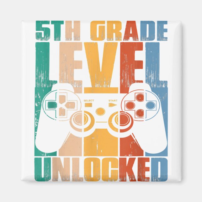 Aimant Niveau 5e Année Déverrouillé Retour À L'École Jeu  (Devant)