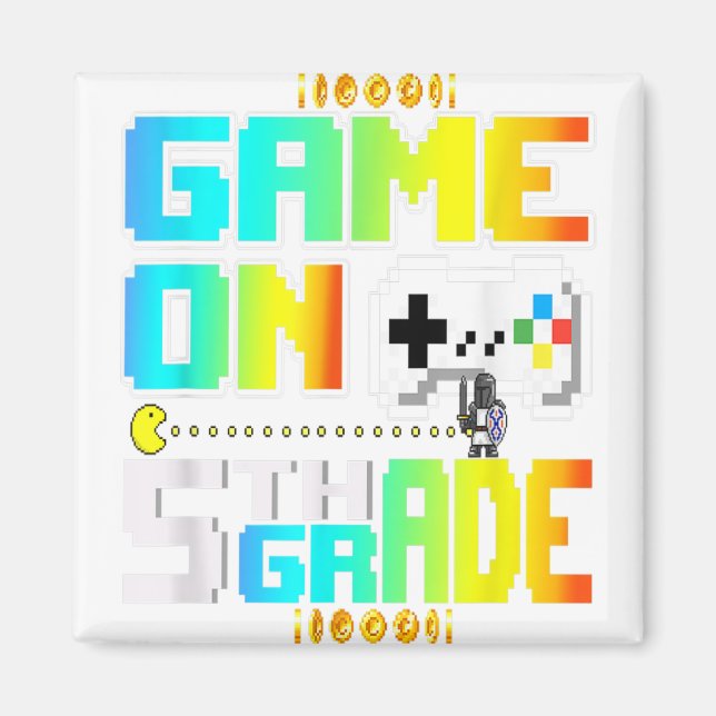 Aimant Niveau 5e Année Déverrouillé Retour À L'École Jeu  (Devant)