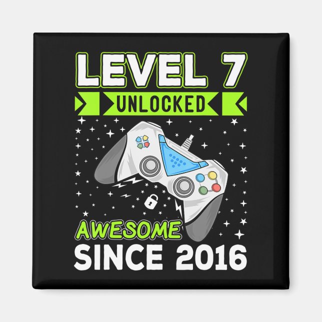 Aimant Niveau 7 Déverrouillé Awesome 2016 jeu vidéo 7e na (Devant)