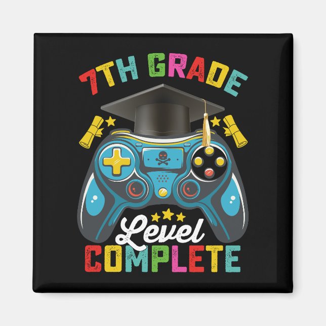 Aimant Niveau 7e année Diplômé complet Jeux de jeu (Devant)