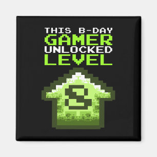 Aimant Niveau 8 Débloqué Anniversaire Jeu Vidéo 8e Annive