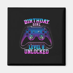 Aimant Niveau 8 Débloqué Mignon Jeu Vidéo 8ème Anniversai