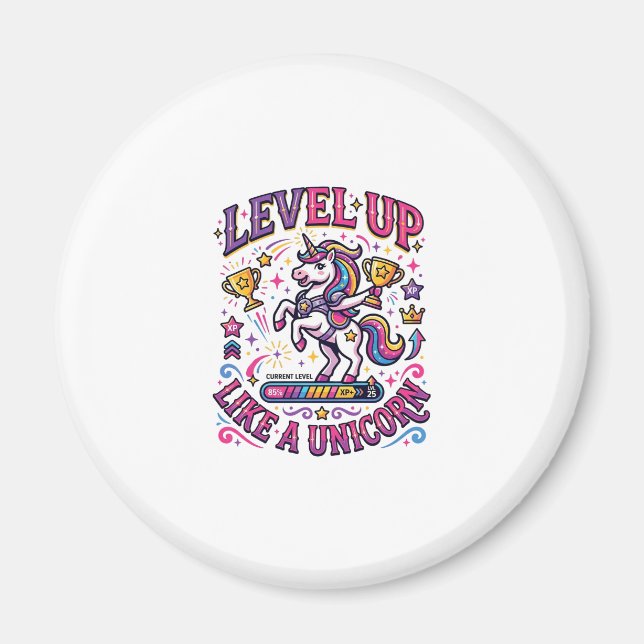 Aimant Niveau de licorne monte comme une licorne publicit (Devant)