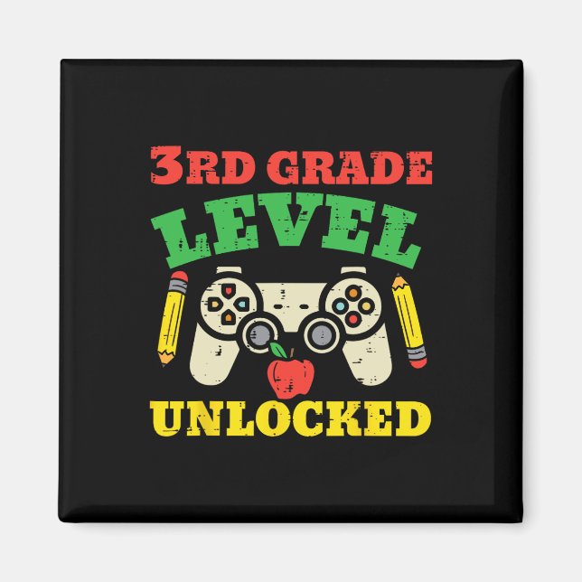 Aimant Niveau débloqué jeu vidéo premier jour d'école (Devant)