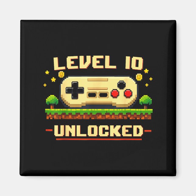 Aimant Niveau drôle 10 débloqué jeu vidéo 10e anniversair (Devant)
